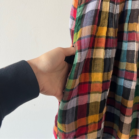 Ace & Jig 100% Cotton Plaid Midi Dress Sleeveless Size Small - Picture 4 of 9